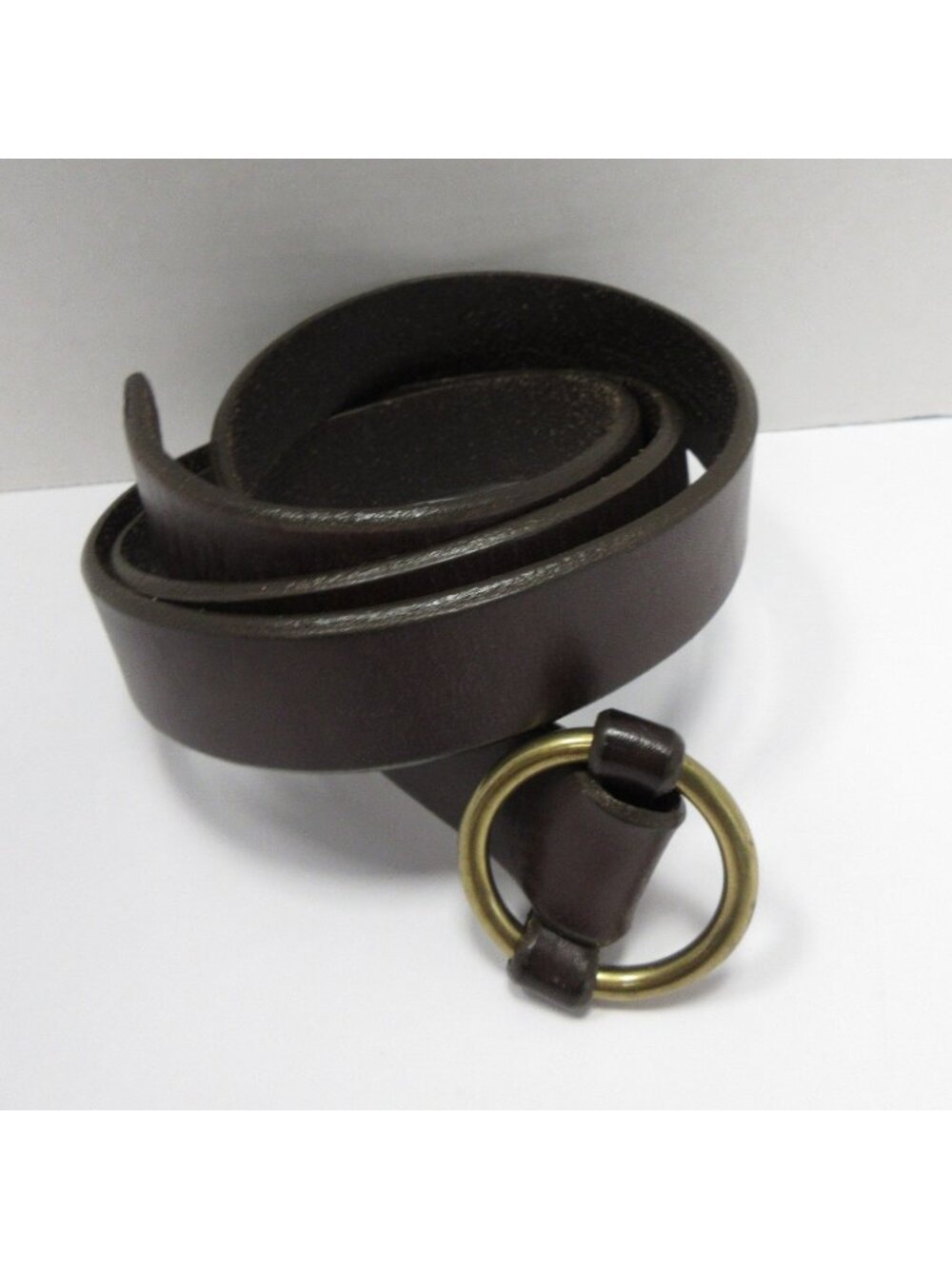 LL Bean Belt XL Full Grain Leather O Ring Buckle Classic Made In USA